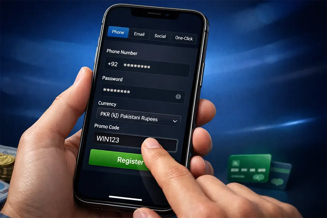 Mostbet promo code registration field for Pakistani players